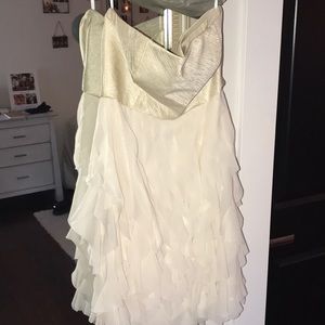 Cream off the shoulder dress